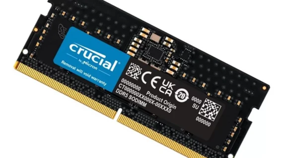 Crucial RAM 16GB DDR5 4800MHz SODIMM Laptop Memory CT16G48C40S5