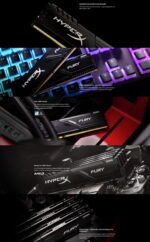 Kingston 8GB HyperX Fury DDR4 3600 Mhz Desktop Memory Single Stick/16, Black - Image 2