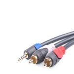 2B  RCA Socket DC2 To Audio PC Cable High Quality - 1.8M (CV203) وصلة اوديو 2*1 - Image 2