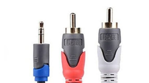 2B  RCA Socket DC2 To Audio PC Cable High Quality - 1.8M (CV203) وصلة اوديو 2*1