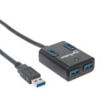 Manhattan 162296 SuperSpeed USB 3.0 Hub 4 Ports Bus Power CV457 - Image 4