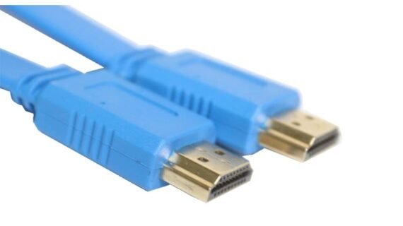 E-train  - HDMI to HDMI Flat Cable - Gold Plated - 1.8M - Blue (CV890)