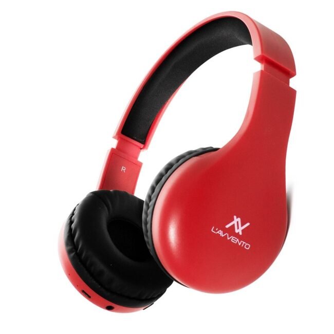 L'AVVENTO hp11 Bluetooth Headphone with Stereo Plug (black-red-white)