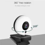 2K HD Webcam (1080P) with Ring Light – Autofocus – USB Driver Free – Noise Reduction Mic For PC - Image 4