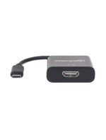 Manhattan (cv296) USB-C to HDMI Converter USB-C Male to HDMI Female - Black - Image 3