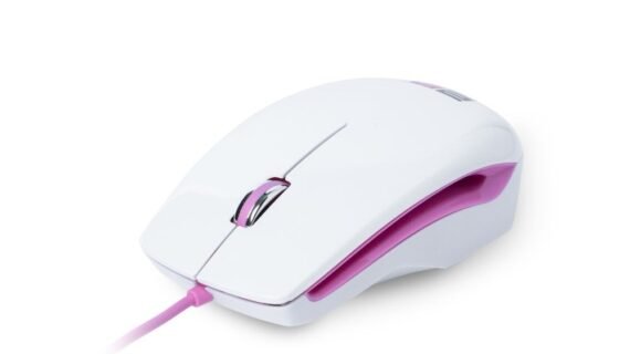 2B (MO16W) Optical wired mouse Piano finishing - Pink * White