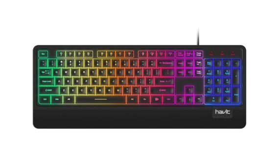 HAVIT KB488L Rainbow Full Membrane Gaming Keyboard  | Black