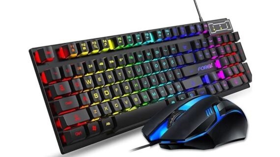 Forev FV-Q3055 USB Backlighted Keyboard and Mouse for PC