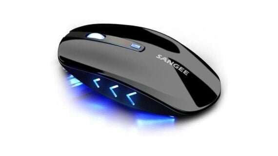 SANGEE W1080 Wireless 2.4GHZ Rechargeable Mouse With Side LED Lights