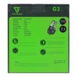 Glint Thunder Usb 7.1 RGB Gaming  Headphone G3 - Black - Image 4