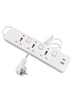 E-train (PS075) Power Strip 16A 3M - On-Off Switch- White - Image 4