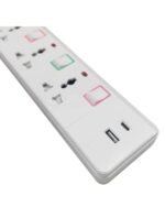 E-train (PS075) Power Strip 16A 3M - On-Off Switch- White - Image 3