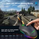 Forev Fv-Q7 Gaming Mouse Multi Dpi - RGB - 6 Buttons - Black - Image 5
