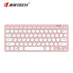 JERTECH DK500 Mini USB Wired Bussiness slim Keyboard ( blue & pink ) - Image 2