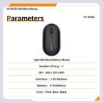Forev fv-w388 wireless slim Business mouse with dpi button - black - Image 2