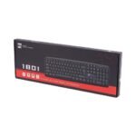 R8 1801 Office USB Wired Waterproof Keyboard - black