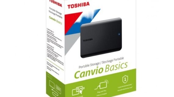 Toshiba Canvio Basics External Hard Disk Drive, 1TB, 2.5 Inch, 5.0 Gbit/s, Black