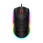 HAVIT GAMENOTE MS1023 Honey Comb RGB Backlit Programmable Gaming Mouse – 6 Buttons, 6400 dpi
