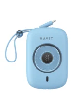 Havit Fast charging Power Bank PB5214 10000mAh PD35W Sky Blue with mini screen