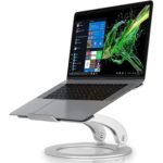 Aluminum Laptop Stand Designed for Apple Macbook and all laptop from 11 Inch to 17 Inch (Silver)