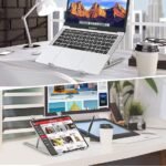 Stand laptop Aluminum with light weight adjustable & portable - silver - Image 4