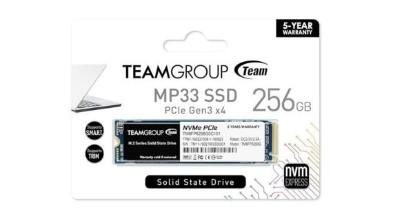 TEAMGROUP MP33 256GB 3D NAND NVMe PCIe M.2 SSD