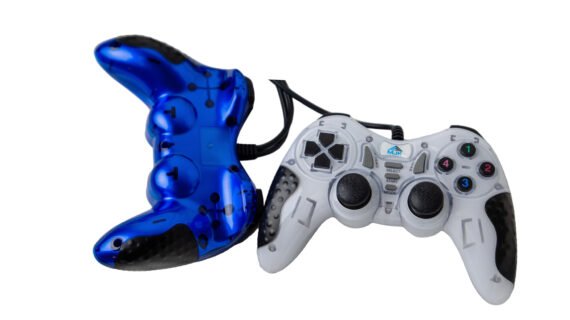 Gamepad MJK 606 turbo doubleshock wired - blue & white