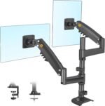 North Bayou Dual Monitor Desk Mount Stand Full Motion Swivel Computer Monitor Arm for Two Screens 17-30 Inch