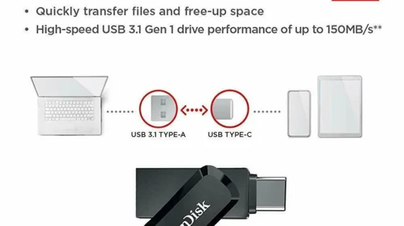 SanDisk Ultra Dual Drive Go USB Type-C Flash Drive 256GB (g46)