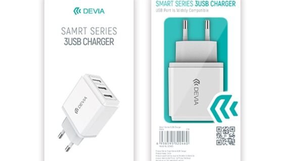 Devia Smart series USB 3 Ports Charger - White - mp118