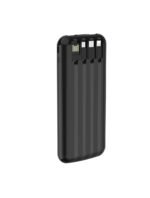 Devia Kintone series Power Bank with 4 cables 10000mAh - Black-mp32p