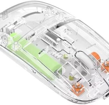 GR-133 Transparent Wireless Bluetooth Rechargeable silent click Mouse