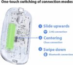 GR-133 Transparent Wireless Bluetooth Rechargeable silent click Mouse - Image 6