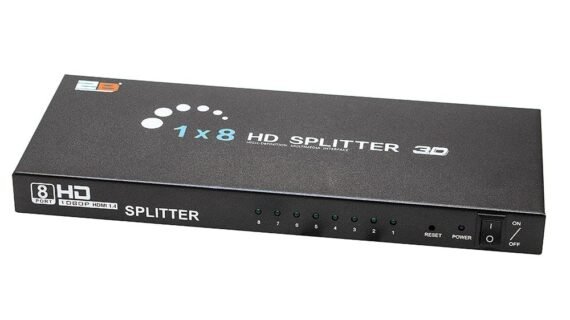 2B  HDMI Splitter 1 to 8 Automatic Detection with Power Adapter (CV998)