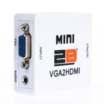 2B Mini Converter VGA To HDMI With audio Output - White(CV748) - Image 3