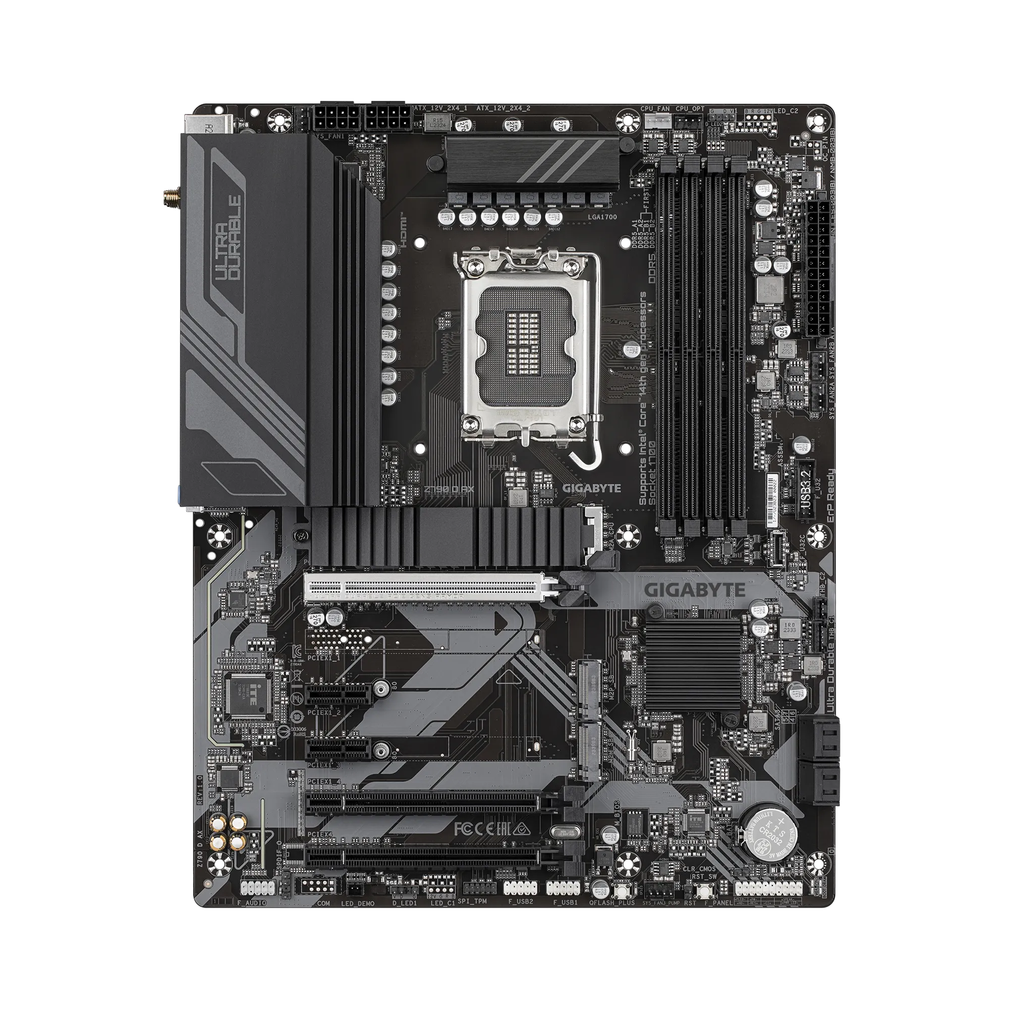 GIGABYTE Z790 D AX Gaming Motherboard – LGA1700, Supports Intel 14th/13th/12th Gen, DDR5, PCIe 5.0, Triple M.2, Wi-Fi 6E,  ATX
