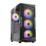 ANTEC ax61 ELITE Mid-Tower Gaming Case 4argb fan with atom 650w power supply