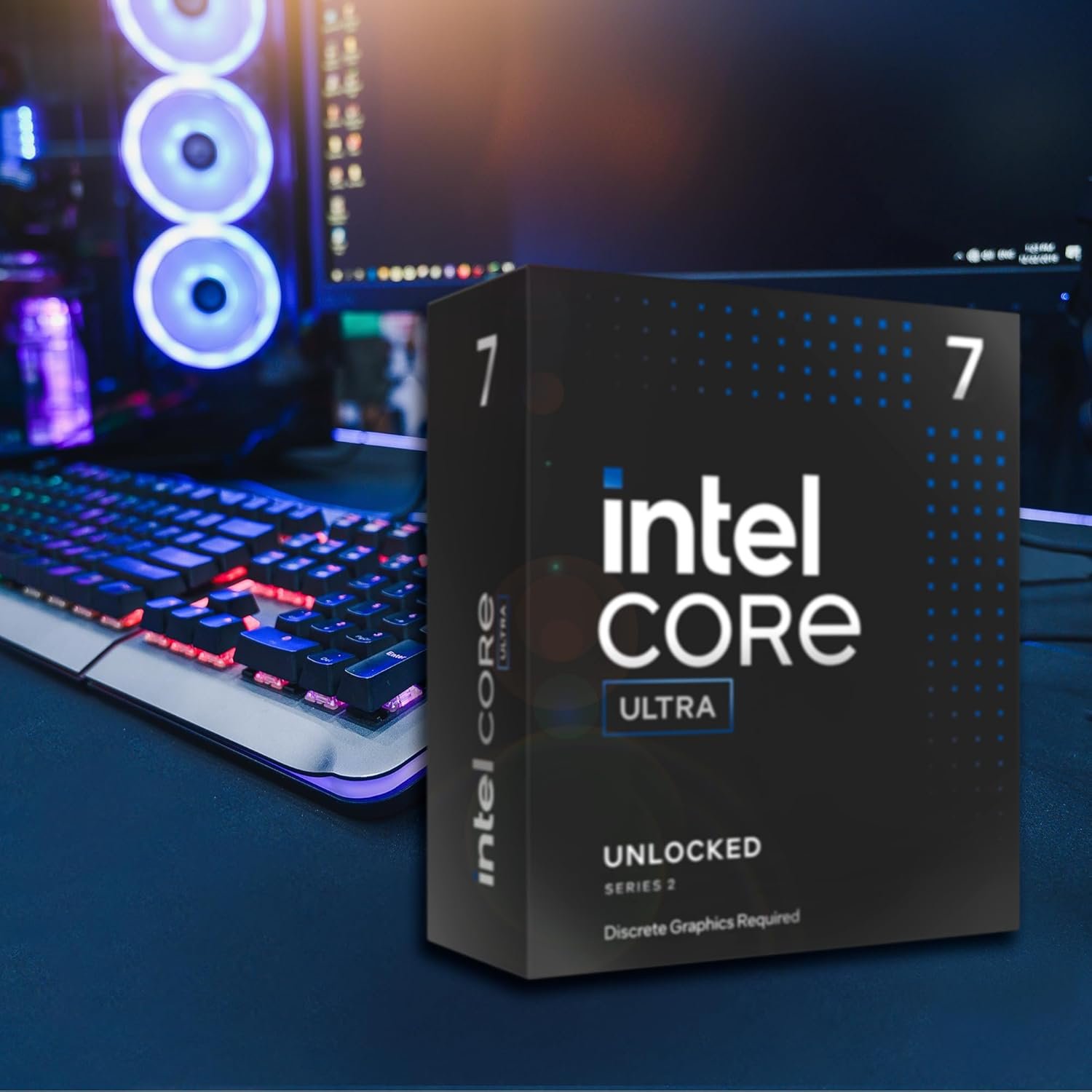 Intel Core Ultra 7 265KF 20C/20T (8P+12E), 5.5GHz Turbo, 30MB L3, 125W Base/250W Turbo, DDR5-6400, PCIe 5.0, AI Boost 25 TOPS, FCLGA1851