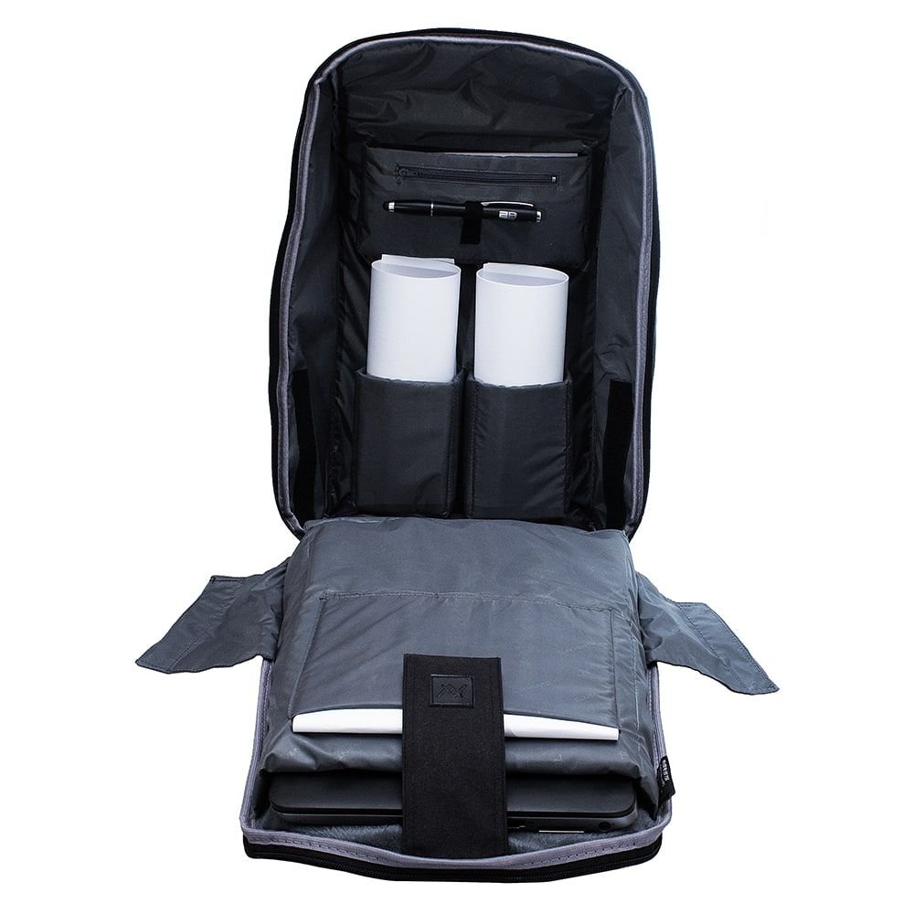 L'AVVENTO  Discovery Laptop Backpack fit up to 15.6” Laptops ,Padded Tablet and iPad Compartment - Gray