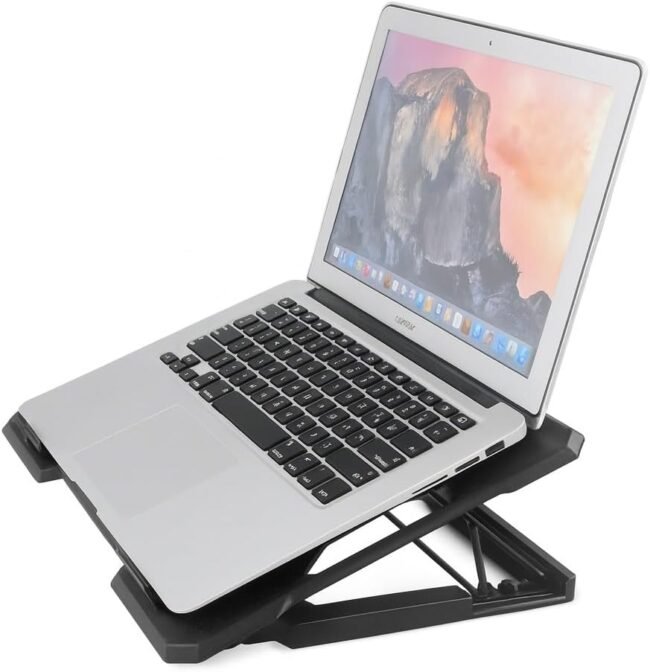 UTOPIA UC-300 Laptop Cooling Fan, 14 cm Fan with LED Light, Dual USB Ports, 5 Height Levels, Compatible with Devices up to 17"