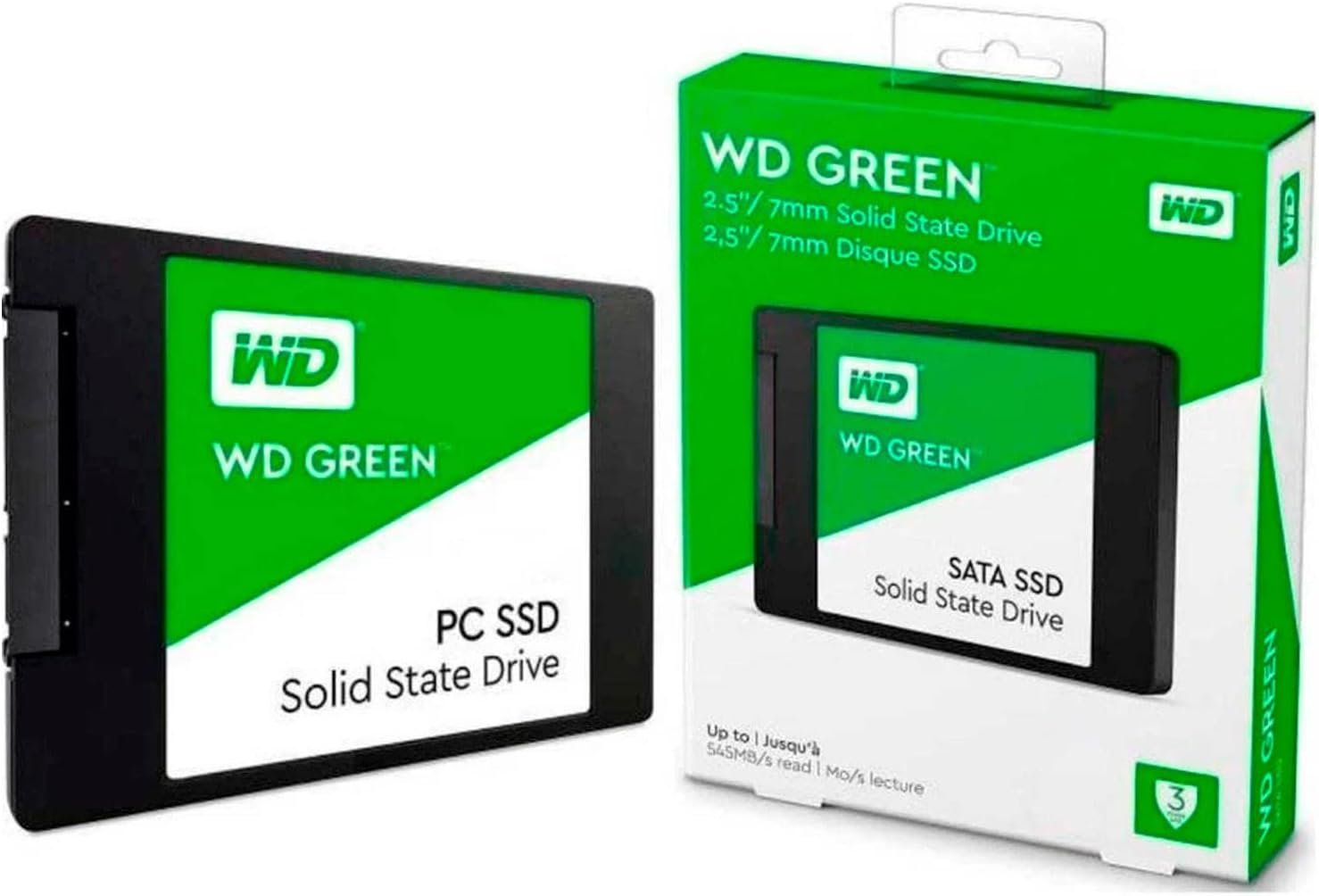 WD Green 480GB Internal PC SSD - SATA III 6 Gb/s, 2.5"/7mm - WDS480G2G0A