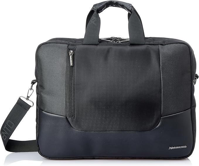 L’avvento BG793 | Office Laptop Shoulder Bag | Fits up to 15.6” Laptops, Nylon & Leather Material | Business, Travel & Daily Use | Black