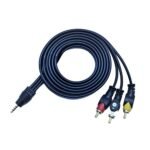 2B (CV165) 3RCA - dc3.5 Audio Video cable AUX terminal TO 3 terminals RCA 1.8 meter Normal كابل اودبو وفيديو 3*1 - Image 2