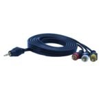 2B (CV165) 3RCA - dc3.5 Audio Video cable AUX terminal TO 3 terminals RCA 1.8 meter Normal كابل اودبو وفيديو 3*1 - Image 3