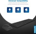 PHILIPS (c323) Wireless Keyboard and Mouse Combo SPT6323/00 (Black) - Image 7