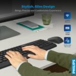 PHILIPS (c323) Wireless Keyboard and Mouse Combo SPT6323/00 (Black) - Image 6