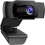 Webcam 1080P for PC Full HD USB Web Camera with Microphone Noise-Cancelling Mics, Auto Light Correction PC Camera Plug&Play Streaming Web cam for Conference Calling Gaming Study