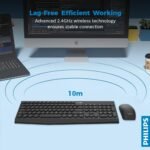 PHILIPS (c323) Wireless Keyboard and Mouse Combo SPT6323/00 (Black) - Image 8