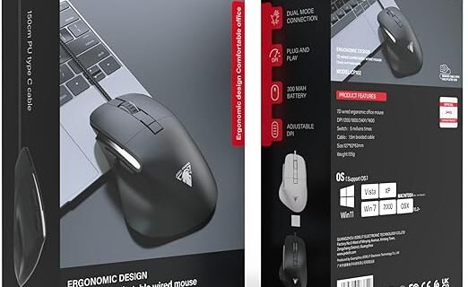 JEDEL CP102 Mouse Silent clicks USB Wired gaming with Optical Sensor 3600 DPI