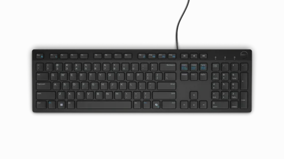 Dell Wired Slim Original Keyboard - KB216 - Black